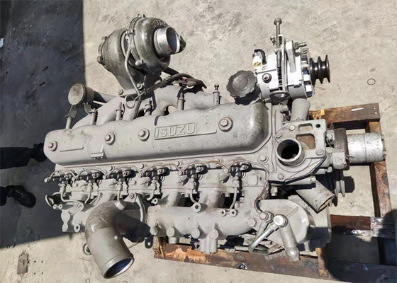 محرك ديزل 6BG1 مستعمل لتجميع حفارة EX200-3 EX200-6 لتبريد المياه